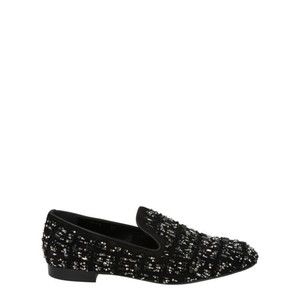 Versace Suede Bead-Embellished Slippers - NWT